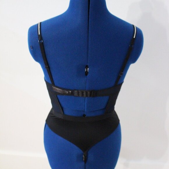 Victoria’s Secret Black Lace Bodysuit with Rhinestones - Picture 2 of 3